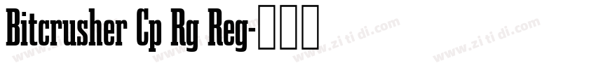 Bitcrusher Cp Rg Reg字体转换
